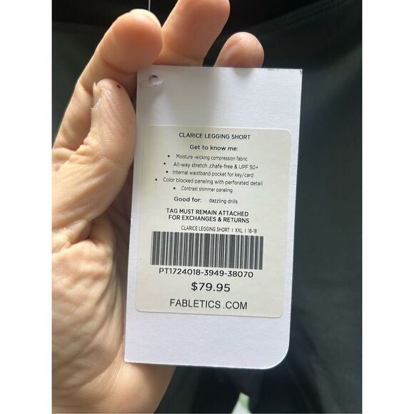 Fabletics Clarice Legging Evergreen Marsh Shimmer Colorblock - Picture 4 of 5